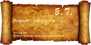 Bognár Tarzícia névjegykártya